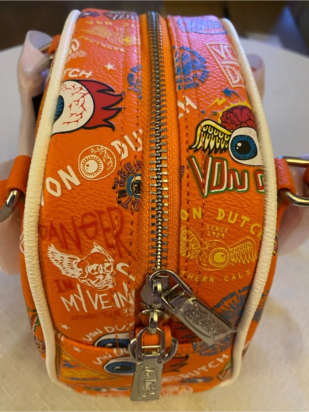 Von Dutch Orange Jax Bowling Bag - Picture 2 of 2